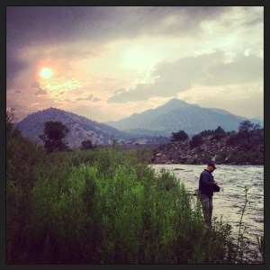 The blood red sunset.
