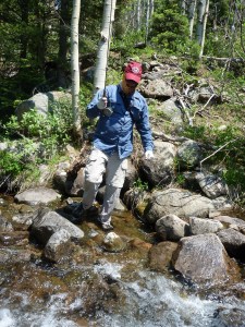 Shawn at Can't Tell Ya Creek.