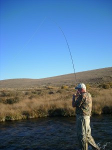 Dad fishes Birch Creek in 2009. This was the first time he fished after having his shoulder surgery.