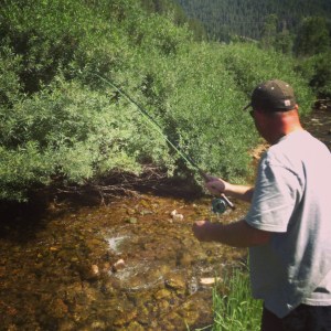 Rob fights a nice Cutty in a fun little creek.  